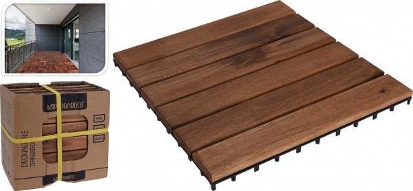 Dřevěné dlaždice terasové sada 9 ks akát