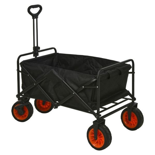 PROGARDEN Plážový vozík skládací 87 cm černá KO-LE9000020